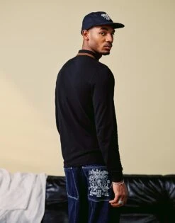 Fred Perry Twin Tipped Long Sleeve Polo Shirt In Black For Men -Modish Men Wear 207457276 4