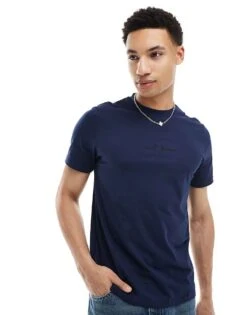 Fred Perry Embroidered T-shirt In Navy For Men -Modish Men Wear 207457316 1 navy 1