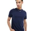 Fred Perry Embroidered T-shirt In Navy For Men