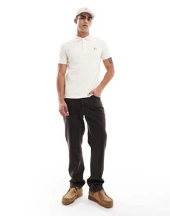 Fred Perry Polo Shirt In Off White For Men -Modish Men Wear 207457363 3