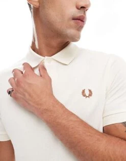 Fred Perry Polo Shirt In Off White For Men -Modish Men Wear 207457363 4