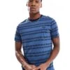 Fred Perry T-shirt In Blue With Black Horizontal Stripes For Men -Modish Men Wear 207457373 1 blue