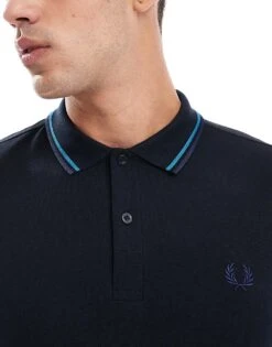 Fred Perry Twin Tipped Polo Shirt In Navy For Men 9 Fred Perry Twin Tipped Polo Shirt In Navy For Men -Modish Men Wear 207457429 3
