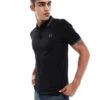Fred Perry Twin Tipped Polo Shirt In Black And Green For Men