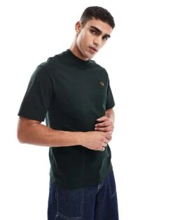 Fred Perry Oversized Heavyweight T-shirt In Forest Green For Men -Modish Men Wear 207457451 1 green 1