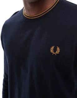 Fred Perry Long Sleeve Twin Tipped T-shirt In Navy For Men 10 Fred Perry Long Sleeve Twin Tipped T-shirt In Navy For Men -Modish Men Wear 207457473 4