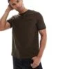 Fred Perry T-shirt In Brown Pique With Sleeve Cuff For Men -Modish Men Wear 207457494 1 brown