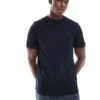 Fred Perry T-shirt In Navy Pique With Sleeve Cuff For Men