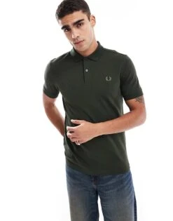 Fred Perry Polo Shirt In Khaki Green For Men -Modish Men Wear 207457566 1 green 1