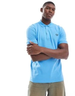 Fred Perry Polo Shirt In Light Blue For Men -Modish Men Wear 207457578 3