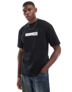 Fred Perry T-shirt In Black With Archive Logo Print For Men