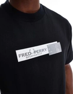 Fred Perry T-shirt In Black With Archive Logo Print For Men -Modish Men Wear 207457597 3