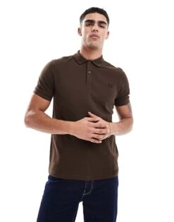 Fred Perry Polo Shirt In Brown For Men -Modish Men Wear 207457621 1 brown 1