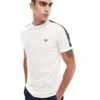 Fred Perry Contrast Tape Ringer T-shirt In Off White For Men