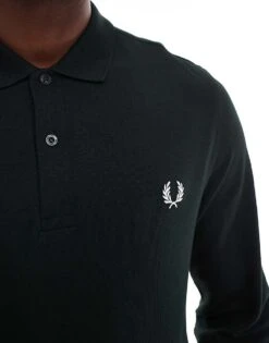 Fred Perry Long Sleeve Polo Shirt In Forest Green For Men -Modish Men Wear 207457661 4