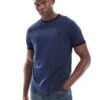 Fred Perry Ringer T-shirt In Blue With Black Tipping For Men Navy
