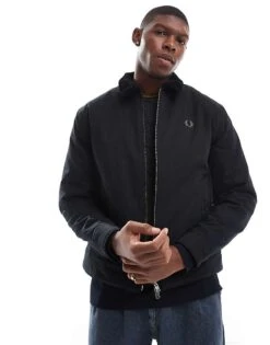 Fred Perry Caban Trucker Jacket In Black For Men -Modish Men Wear 207458805 1 black 1