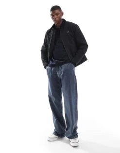 Fred Perry Caban Trucker Jacket In Black For Men -Modish Men Wear 207458805 3