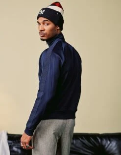 Fred Perry Co-ord Track Jacket In Navy With Taping For Men -Modish Men Wear 207458832 4