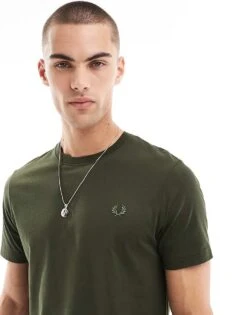 Fred Perry T-shirt In Khaki Green For Men -Modish Men Wear 207458843 1 green 1