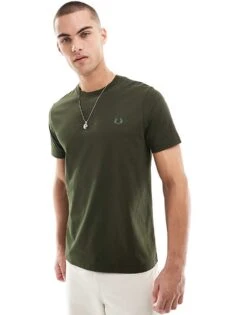 Fred Perry T-shirt In Khaki Green For Men -Modish Men Wear 207458843 3