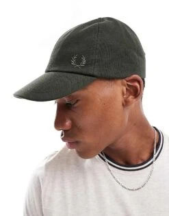 Fred Perry Pique Classic Baseball Cap In Green For Men -Modish Men Wear 207458855 1 green 1