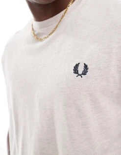 Fred Perry T-shirt In Oatmeal White For Men -Modish Men Wear 207458870 4