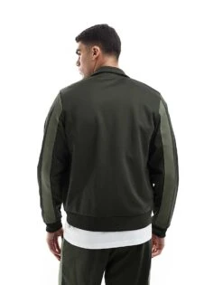 Fred Perry Co-ord Track Jacket In Dark Green With Taping For Men -Modish Men Wear 207458926 3