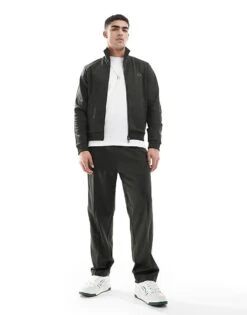 Fred Perry Co-ord Track Jacket In Dark Green With Taping For Men -Modish Men Wear 207458926 4
