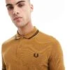 Fred Perry Twin Tipped Polo Shirt In Light Brown For Men