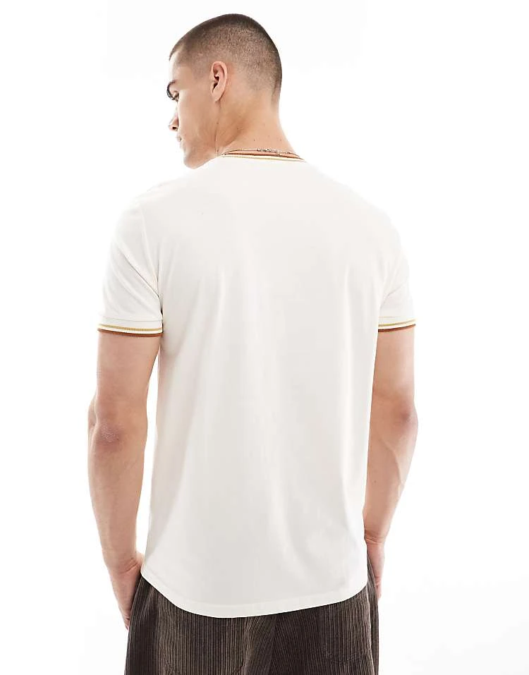 Fred Perry Twin Tipped T-shirt In Off White For Men 4 Fred Perry Twin Tipped T-shirt In Off White For Men - Image 2