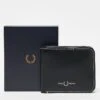 Fred Perry Box Bifold Leather Wallet In Black For Men -Modish Men Wear 207458973 1 black