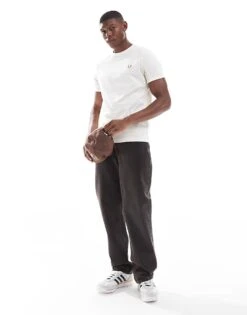 Fred Perry Ringer T-shirt In Off White For Men -Modish Men Wear 207458983 3