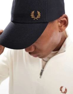 Fred Perry Oxford Baseball Cap In Black For Men -Modish Men Wear 207459022 4