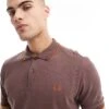Fred Perry Twin Tipped Polo Shirt In Dark Brown For Men