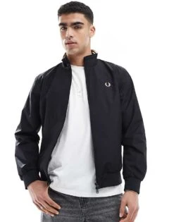 Fred Perry Brentham Jacket In Black For Men