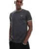Fred Perry Twin Tipped T-shirt In Dark Grey For Men Black