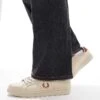 Fred Perry B721 Leather Trainers In Beige For Men
