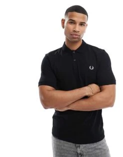 Fred Perry Polo Shirt In Black For Men