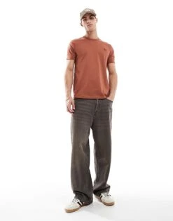 Fred Perry Ringer T-shirt In Light Brown For Men -Modish Men Wear 208006126 3