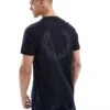 Fred Perry Rear Powder Laurel Wreath T-shirt In Navy For Men