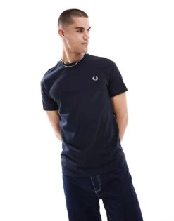Fred Perry Rear Powder Laurel Wreath T-shirt In Navy For Men -Modish Men Wear 208006262 3