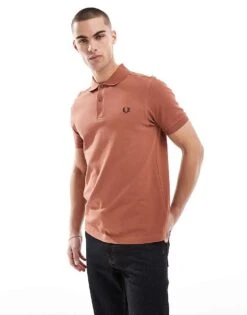 Fred Perry Polo Shirt In Burnt Orange For Men -Modish Men Wear 208006264 2