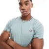 Fred Perry Twin Tipped T-shirt In Ice Blue For Men