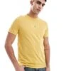 Fred Perry Central Logo T-shirt In Yellow For Men