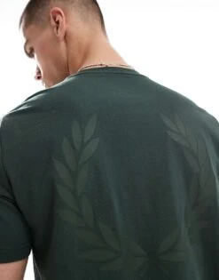 Fred Perry Rear Powder Laurel Wreath T-shirt In Green For Men -Modish Men Wear 208006318 3