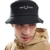 Fred Perry Five Panel Twill Bucket Hat In Black For Men -Modish Men Wear 208006319 1 black