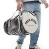 Fred Perry Classic Large Barrel Bag In Black And White For Men -Modish Men Wear 208006333 1 black