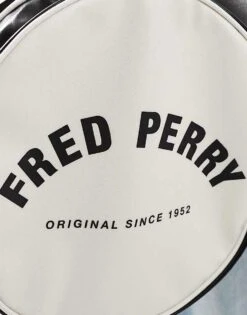 Fred Perry Classic Large Barrel Bag In Black And White For Men -Modish Men Wear 208006333 4