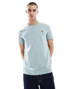 Fred Perry T-shirt In Ice Blue For Men